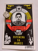 Yugoslavia JNA Border Guard Photo And Pin - Documents