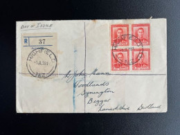 NEW ZEALAND 1938 REGISTERED LETTER HIGHFIELD TO BIGGAR SCOTLAND 01-07-1938 NIEUW ZEELAND - Storia Postale