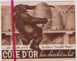 Pub Reclame - Chocolat Cote D'Or Chocolade , Illustr Hubert Dupont - Orig. Knipsel Coupure Tijdschrift Magazine - 1937 - Publicités