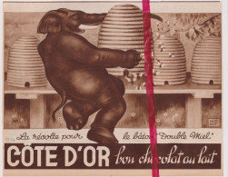 Pub Reclame - Chocolat Cote D'Or Chocolade , Illustr Hubert Dupont - Orig. Knipsel Coupure Tijdschrift Magazine - 1937 - Publicités