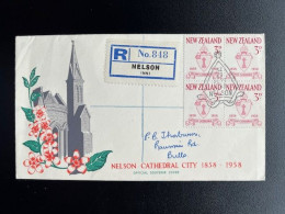 NEW ZEALAND 1958 REGISTERED LETTER NELSON TO BULLS 29-09-1958 NIEUW ZEELAND - Brieven En Documenten