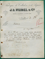 25 Besançon Et Novillars Par Roche Les Beaupré Weibel Fabrique De Cellulose Et De Papier 3 Octobre 1903 - Imprimerie & Papeterie