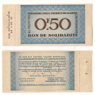 FRANCE / FRANCIA - BON DE SOLIDARITE - 50 CENTIMES /  AVEC SOUCHE - ETAT NEUF - Bonds & Basic Needs