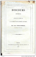 C1 Abel DESJARDINS Discours FACULTE DIJON 1847 Dedicace ENVOI Douai Lille PORT INCLUS France - Signierte Bücher