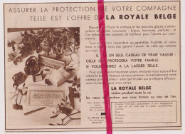 Pub Reclame - Assurances La Royale Belge  Bruxelles - Orig. Knipsel Coupure Tijdschrift Magazine - 1937 - Publicités