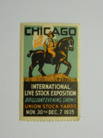 Vignette Poster Stamp International Live Stock Exhibition Chicago Illinois 1935 - Vignetten (Erinnophilie)