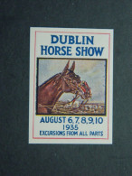 Vignette Poster Stamp Dublin Horse Show Ireland 1935 - Erinnofilie