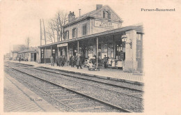 PERSAN-BEAUMONT (Val-d'Oise) - La Gare - Voie Ferrée - Voyagé 1904 (2 Scans) Crépin-Cléry, Maire De Séry-Magneval Oise - Persan