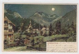 39045802 - Mondscheinlithographie Birkenstein.  EineTeilansicht Kirche Gelaufen Am 26. Juli 1900 Eckbug Oben Rechts Son - Bad Wiessee