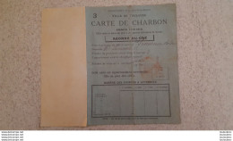 CARTE DE CHARBON VILLE DE TOULOUSE  ABONNE AU GAZ ANNEE 1918-1919 - Historische Dokumente