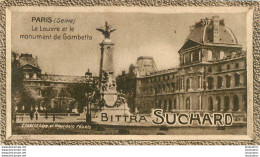 CHROMO BITTRA  SUCHARD PARIS LE LOUVRE ET LE MONUMENT DE GAMBETTA EDITION LEVY NEURDEIN - Suchard