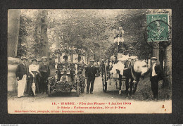 52 - WASSY - Fête Des Fleurs - 4 Juillet 1909 - Voitures Attelées, 10è Et 5è Prix - 1910 - Wassy