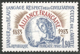 352 France Yv 2257 Alliance Française Carte Afrique Africa Map MNH ** Neuf SC (2257-1b) - Géographie