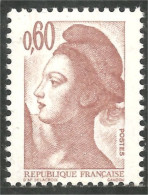 352 France Yv 2239 Liberté De Gandon 60c Brun Rose Brown MNH ** Neuf SC (2239-1b) - 1982-1990 Liberty Of Gandon