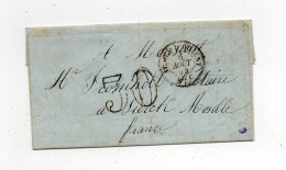 !!! CACHET ARMEE D'ORIENT BUREAU C SUR LETTRE DU CAMP DE VARNA DE 1854 TAXE 30. TEXTE INTERESSANT - Army Postmarks (before 1900)