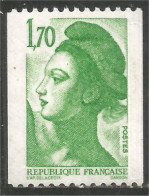 353 France Yv 2321 Liberté De Gandon 1 F 70 Vert Green Roulette Coil MNH ** Neuf SC (2321-1) - 1982-1990 Liberté (Gandon)