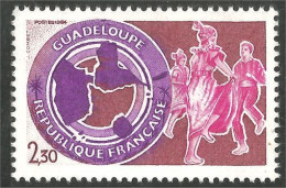 353 France Yv 2302 Région Guadeloupe Carte Map MNH ** Neuf SC (2302-1e) - Aardrijkskunde