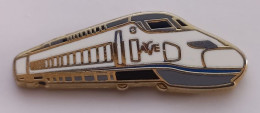 N305 Pin's SNCF TGV Blanc Signé Brunoy Rail Arc En Ciel Achat Immédiat - TGV