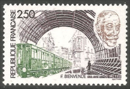 354 France Yv 2452 Fulgence Bienvenue Metro Railway Train MNH ** Neuf SC (2452-1c) - Tramways