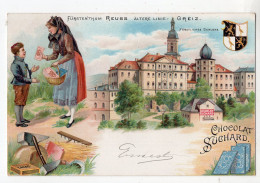 6 - Fürstenthum REUSS Ältere Linie - GREIZ *litho *1901*publicité Chocolat SUCHARD* - Greiz