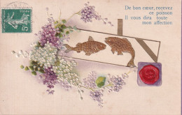 FANTAISIE(PREMIER AVRIL) FLEUR(CARTE GAUFREE) - 1er Avril - Poisson D'avril