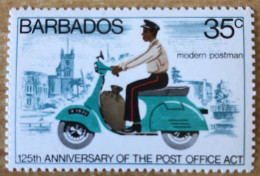 BARBADOS 1976 / MNH / Postman / Scooter / Motorcycles / - Motorbikes