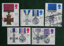Awards Bravery Medals (Mi 1290-1294) 1990 Used Gebruikt Oblitere ENGLAND GRANDE-BRETAGNE GB GREAT BRITAIN - Used Stamps