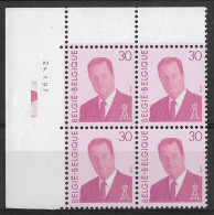 Bloc De 4 N° 2560** Avec CD Du 24.II.97 - 1993-2013 King Albert II (MVTM)