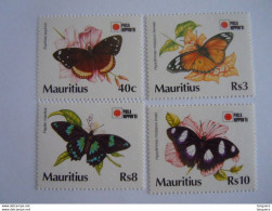 Mauritius Maurice 1991 Papillions Vlinders PhilaNippon 91 Exposition Philatélique Yv 765-768 MNH ** - Mauritius (1968-...)