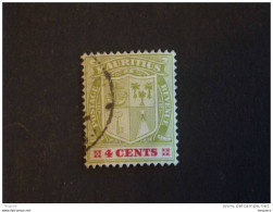 Mauritius Maurice 1909-10 Armoiries Wapenschild Bateau Boot Yv 134 O - Mauritius (...-1967)