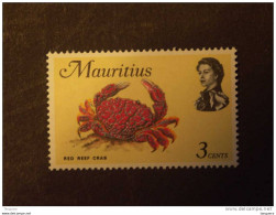 Mauritius Maurice 1969 Elisabeth II Faune Marine Crabe Krab Filigrane Couché Yv 330 MNH ** - Crustaceans