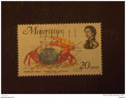 Mauritius Maurice 1969 Elisabeth II Faune Marine Crabe Krab Filigrane Droit Yv 335 O - Schaaldieren