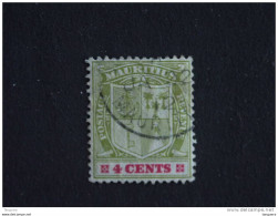 Mauritius Maurice 1909-10 Armoiries Wapenschild Bateau Boot Yv 134 O - Mauritius (...-1967)