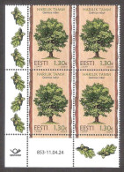 Forest Trees – Oak Estonia 2024 MNH  Stamp Block Of 4  Mi 1101 - Árboles