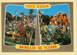 Carnaval : Carnaval De NICE – Batailles De Fleurs / 2 Vues (animée) (voir Scan Recto/verso) - Karneval - Fasching