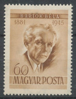 1955. Bela Bartok (I.) - Misprint - Variétés Et Curiosités