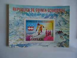 GUINEA ECUATORIAL  USED  SHEET OLYMPIC GAMES INNSBRUCK 1976 - Winter 1976: Innsbruck