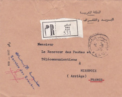 Maroc -1976--lettre Recommandée E Franchise Postale De FES Pour MIREPOIX-09--Service Des Enquêtes - Marokko (1956-...)