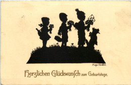 Geburtstag - Scherenschnitt - Silhouettes