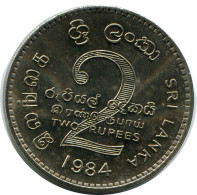 2 RUPEES 1984 SRI LANKA Coin #AZ220.U.A - Sri Lanka (Ceylon)
