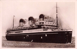 Le Paquebot L'ATLANTIQUE * Carte Photo Tito * Bateau Commerce L'atlantique - Steamers