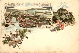 Gruss Aus Baden AG - Litho - Baden