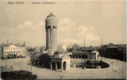 Düren, Cölnplatz Mit Wasserturm - Dueren