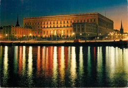 Sweden  Stockholm Royal Palace Illuminated Night View - Schweden