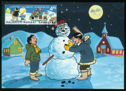Mk Greenland Maximum Card 2002 MiNr 390 | Christmas. Mother With Child And Carol Singers #max-2001 - Maximumkarten (MC)