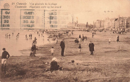 BELGIQUE - Ostende - Vue Générale De La Plage - Vue Sur La Mer - Animé - Carte Postale Ancienne - Oostende