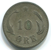 10 ORE 1874 DANEMARK DENMARK Münze SILBER #WW1015.D.A - Denemarken