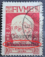 FIUME-10 C-MISPLACED OVERPRINT GOVERNO PROVVISORIO-ERROR-RARE-ITALY-YUGOSLAVIA-CROATIA-1921 - Croatia