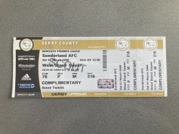 Derby County V Sunderland 2007-08 Match Ticket - Eintrittskarten