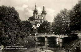 Donaueschingen, Schützenbrücke Mit Stadtkirche - Donaueschingen